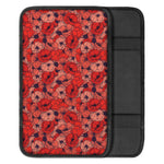Armistice Day Poppy Pattern Print Car Center Console Cover