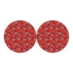 Armistice Day Poppy Pattern Print Car Coasters