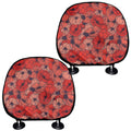 Armistice Day Poppy Pattern Print Car Headrest Covers