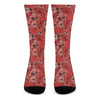 Armistice Day Poppy Pattern Print Crew Socks