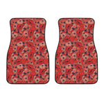 Armistice Day Poppy Pattern Print Front Car Floor Mats