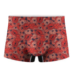 Armistice Day Poppy Pattern Print Men's Boxer Briefs