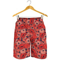Armistice Day Poppy Pattern Print Men's Shorts