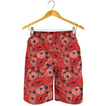 Armistice Day Poppy Pattern Print Men's Shorts