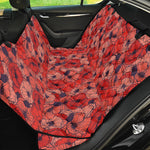 Armistice Day Poppy Pattern Print Pet Car Back Seat Cover