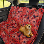 Armistice Day Poppy Pattern Print Pet Car Back Seat Cover
