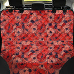 Armistice Day Poppy Pattern Print Pet Car Back Seat Cover