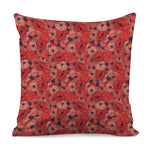 Armistice Day Poppy Pattern Print Pillow Cover