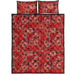Armistice Day Poppy Pattern Print Quilt Bed Set