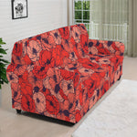 Armistice Day Poppy Pattern Print Sofa Cover