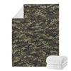 Army Camouflage Knitted Pattern Print Blanket