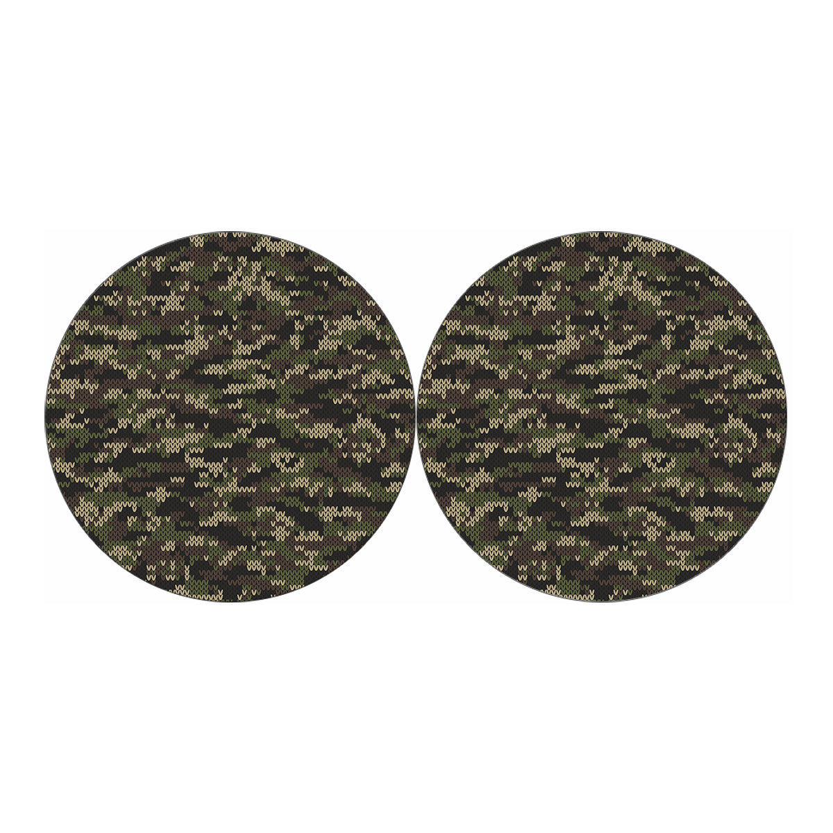 Army Camouflage Knitted Pattern Print Car Coasters