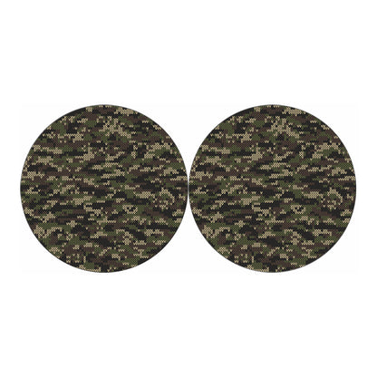 Army Camouflage Knitted Pattern Print Car Coasters