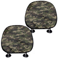 Army Camouflage Knitted Pattern Print Car Headrest Covers