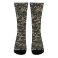 Army Camouflage Knitted Pattern Print Crew Socks
