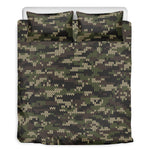 Army Camouflage Knitted Pattern Print Duvet Cover Bedding Set
