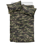 Army Camouflage Knitted Pattern Print Duvet Cover Bedding Set