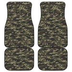 Army Camouflage Knitted Pattern Print Front and Back Car Floor Mats