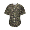 Army Camouflage Knitted Pattern Print Men's Baseball Jersey