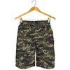 Army Camouflage Knitted Pattern Print Men's Shorts