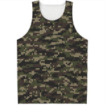 Army Camouflage Knitted Pattern Print Men's Tank Top