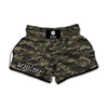 Army Camouflage Knitted Pattern Print Muay Thai Boxing Shorts