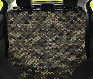 Army Camouflage Knitted Pattern Print Pet Car Back Seat Cover