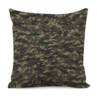 Army Camouflage Knitted Pattern Print Pillow Cover