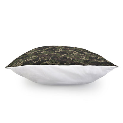 Army Camouflage Knitted Pattern Print Pillow Cover