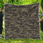 Army Camouflage Knitted Pattern Print Quilt