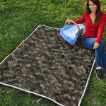 Army Camouflage Knitted Pattern Print Quilt