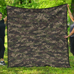 Army Camouflage Knitted Pattern Print Quilt