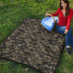 Army Camouflage Knitted Pattern Print Quilt