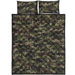 Army Camouflage Knitted Pattern Print Quilt Bed Set