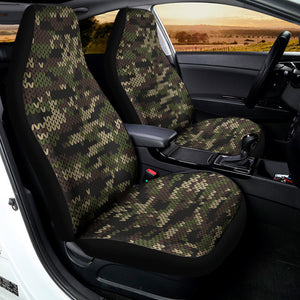 Army Camouflage Knitted Pattern Print Universal Fit Car Seat Covers