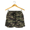 Army Camouflage Knitted Pattern Print Women's Shorts