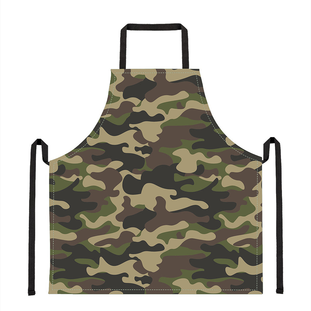 Army Green Camouflage Print Apron