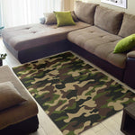 Army Green Camouflage Print Area Rug GearFrost