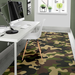 Army Green Camouflage Print Area Rug GearFrost