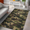 Army Green Camouflage Print Area Rug GearFrost