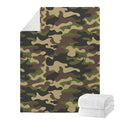Army Green Camouflage Print Blanket