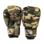 Army Green Camouflage Print Boxing Gloves