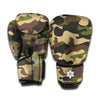 Army Green Camouflage Print Boxing Gloves