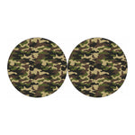 Army Green Camouflage Print Car Coasters