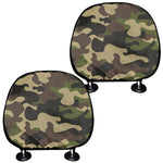 Army Green Camouflage Print Car Headrest Covers