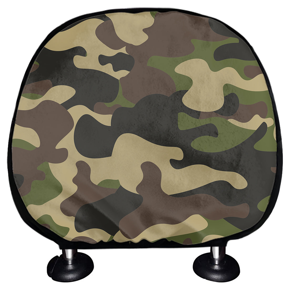 Army Green Camouflage Print Car Headrest Covers