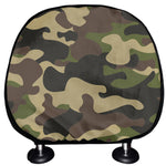 Army Green Camouflage Print Car Headrest Covers