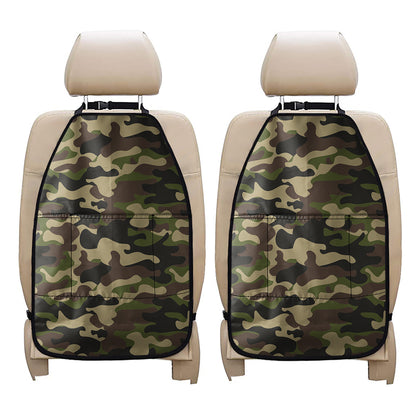 Army Green Camouflage Print Car Seat Organizers