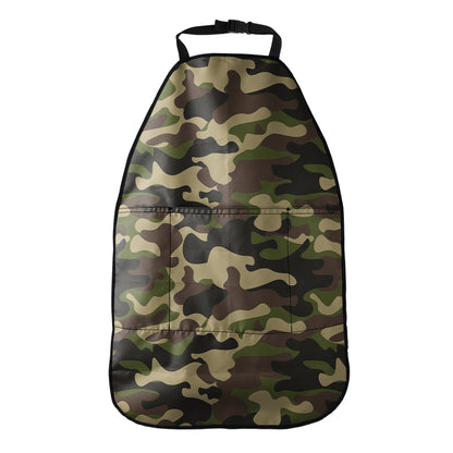 Army Green Camouflage Print Car Seat Organizers