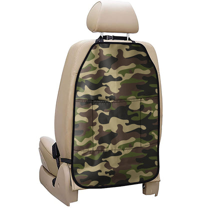 Army Green Camouflage Print Car Seat Organizers